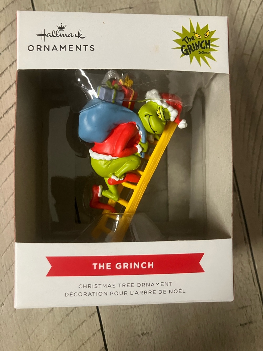 Hallmark The Grinch Ornament in Green, Red, Blue and Yellow